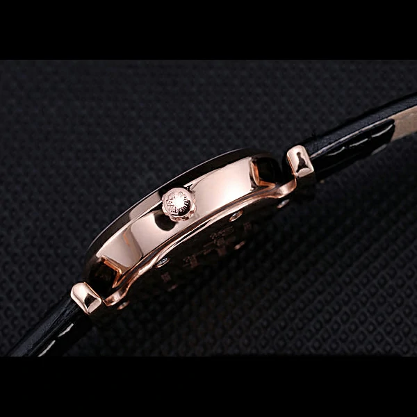 Longines La Grande Classique Black Leather Band White Round Dial Gold Case Diamond Numerals new60279