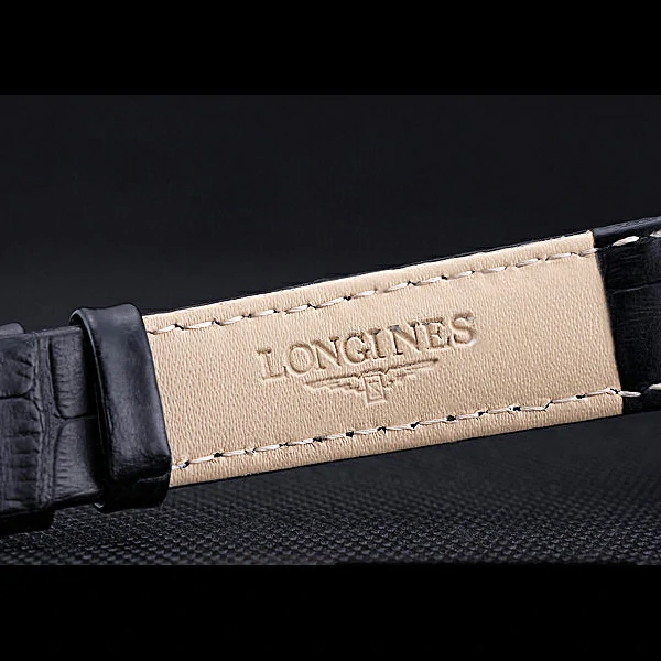 Longines La Grande Classique White Round Dial Diamond Case Diamond Numerals Black Leather Band new60280