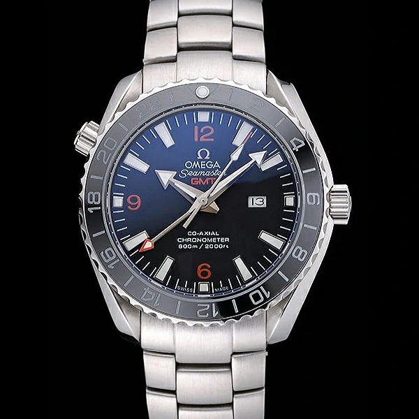 Omega Seamaster Planet Ocean GMT Black Dial Stainless Steel Band new60287