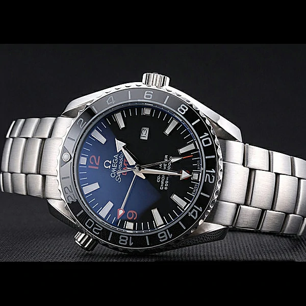 Omega Seamaster Planet Ocean GMT Black Dial Stainless Steel Band new60287