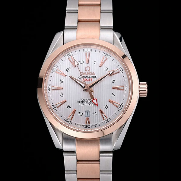 Omega Seamaster Planet Ocean GMT White Dial Two Tone Band new60292