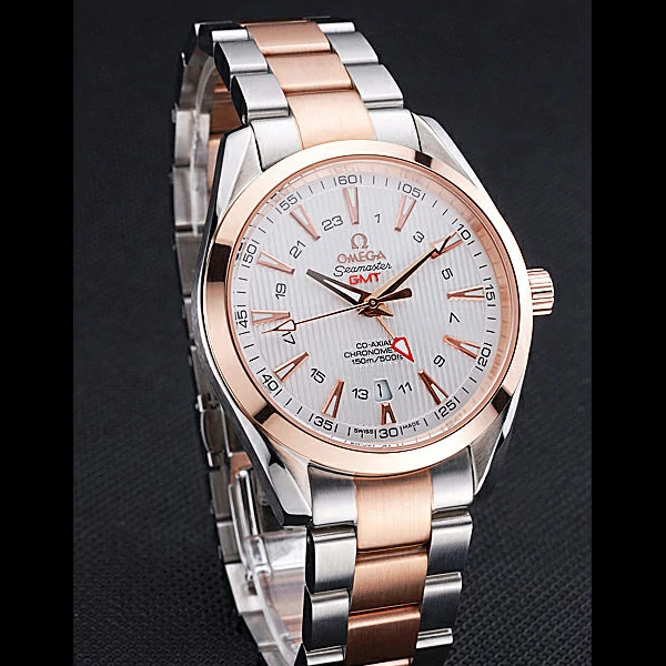Omega Seamaster Planet Ocean GMT White Dial Two Tone Band new60292