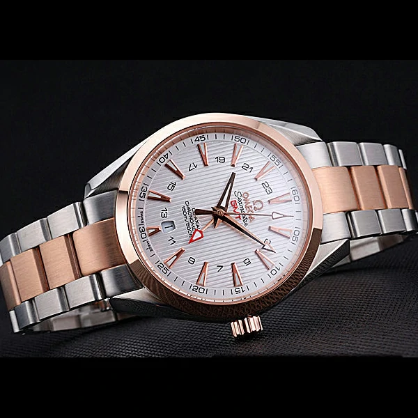 Omega Seamaster Planet Ocean GMT White Dial Two Tone Band new60292