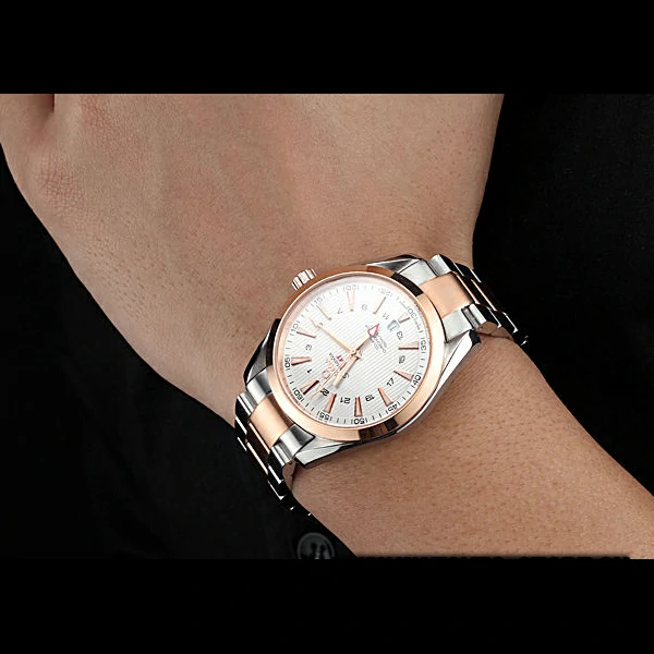 Omega Seamaster Planet Ocean GMT White Dial Two Tone Band new60292