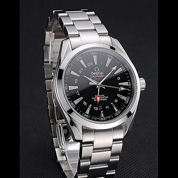 Omega Seamaster Planet Ocean GMT Black Dial Stainless Steel Band new60293