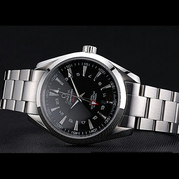 Omega Seamaster Planet Ocean GMT Black Dial Stainless Steel Band new60293