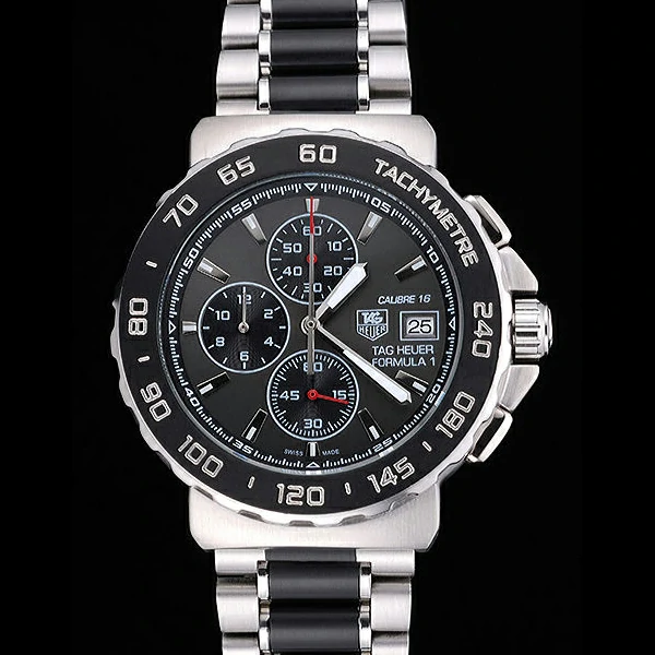 Tag Heuer Formula 1 Calibre 16 Chronograph Grey Dial Two Tone Stainless Steel Band new60308