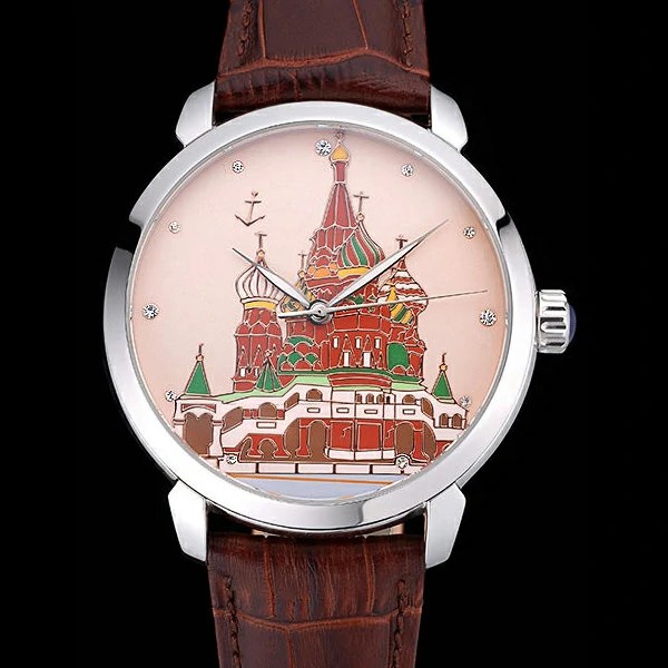 Ulysse Nardin Kremlin Set Silver Case Brown Leather Strap new60315