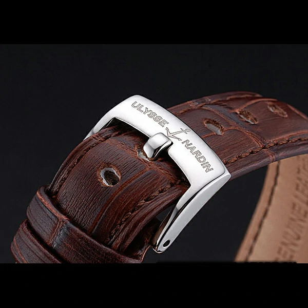Ulysse Nardin Kremlin Set Silver Case Brown Leather Strap new60315