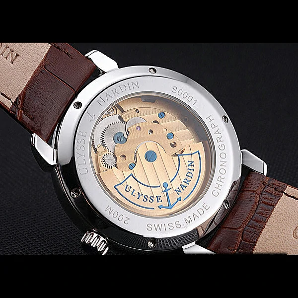Ulysse Nardin Kremlin Set Silver Case Brown Leather Strap new60315