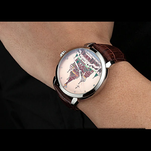 Ulysse Nardin Kremlin Set Silver Case Brown Leather Strap new60315