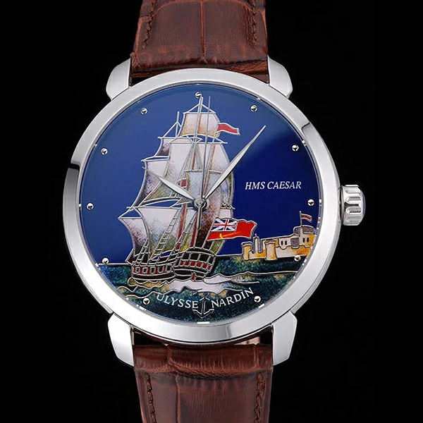 Ulysse Nardin Classico HMS Caesar Limited Edition Brown Leather Strap new60316