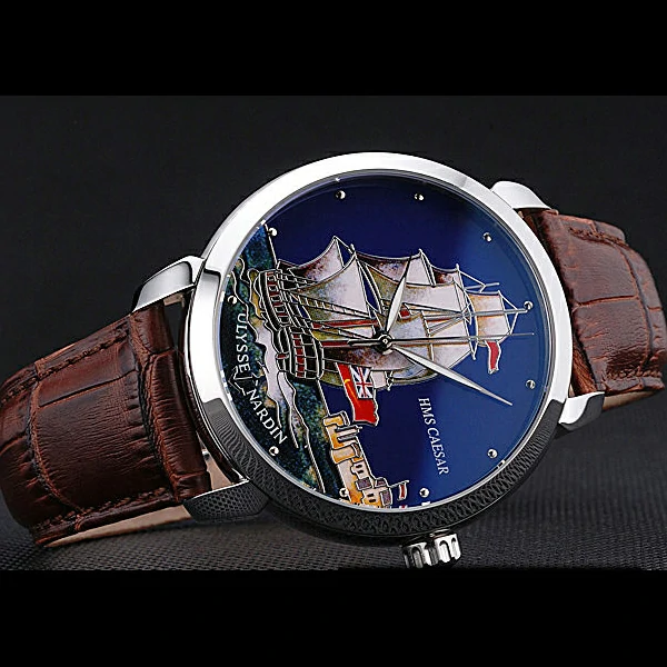 Ulysse Nardin Classico HMS Caesar Limited Edition Brown Leather Strap new60316