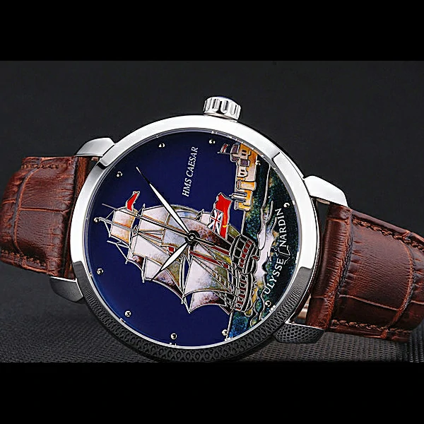 Ulysse Nardin Classico HMS Caesar Limited Edition Brown Leather Strap new60316