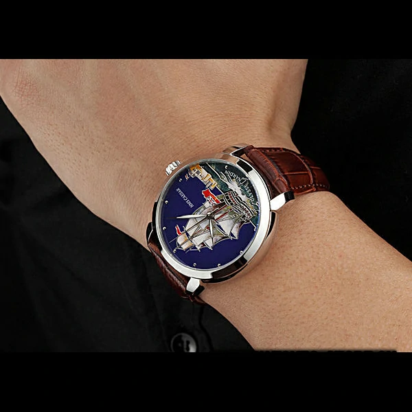 Ulysse Nardin Classico HMS Caesar Limited Edition Brown Leather Strap new60316
