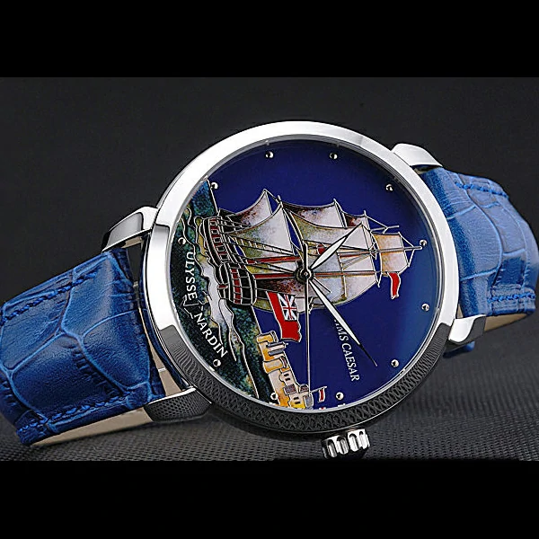 Ulysse Nardin Classico HMS Caesar Limited Edition Blue Leather Strap new60317