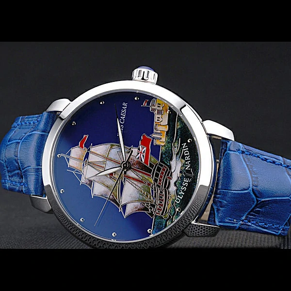 Ulysse Nardin Classico HMS Caesar Limited Edition Blue Leather Strap new60317