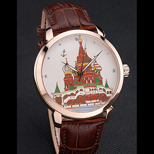 Ulysse Nardin Kremlin Set Gold Case Brown Leather Strap new60318
