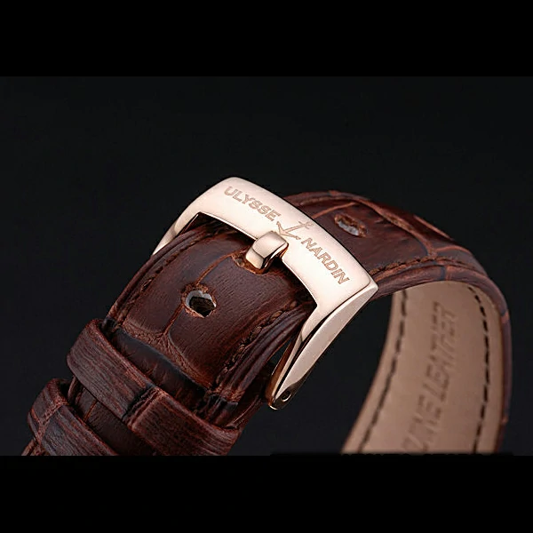 Ulysse Nardin Kremlin Set Gold Case Brown Leather Strap new60318