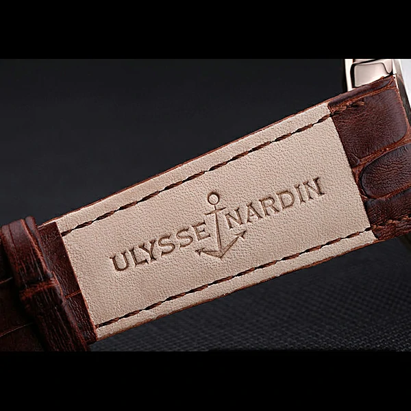 Ulysse Nardin Kremlin Set Gold Case Brown Leather Strap new60318