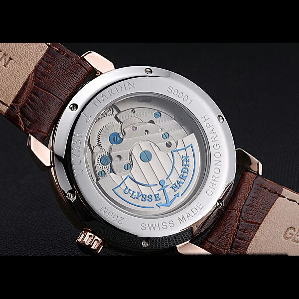 Ulysse Nardin Classico HMS Caesar Limited Edition White Dial Brown Leather Strap new60319