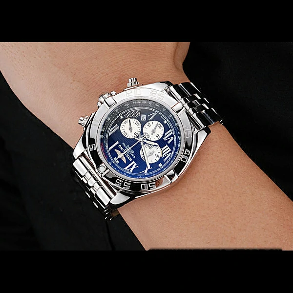 Breitling Chronomat Certifie Black Dial Stainless Steel Bracelet new60320