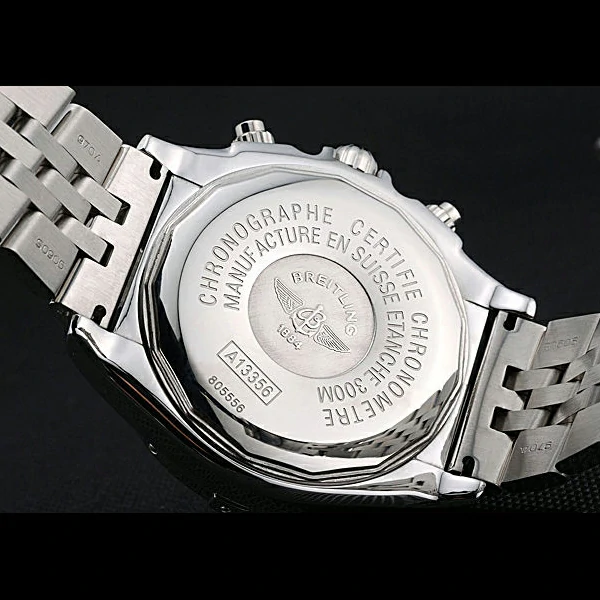 Breitling Chronomat Certifie Black Dial Stainless Steel Bracelet new60320