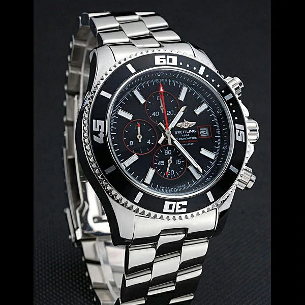 Breitling Superocean Chronograph II Black Dial Stainless Steel Bracelet new60322