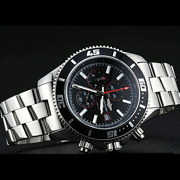 Breitling Superocean Chronograph II Black Dial Stainless Steel Bracelet new60322