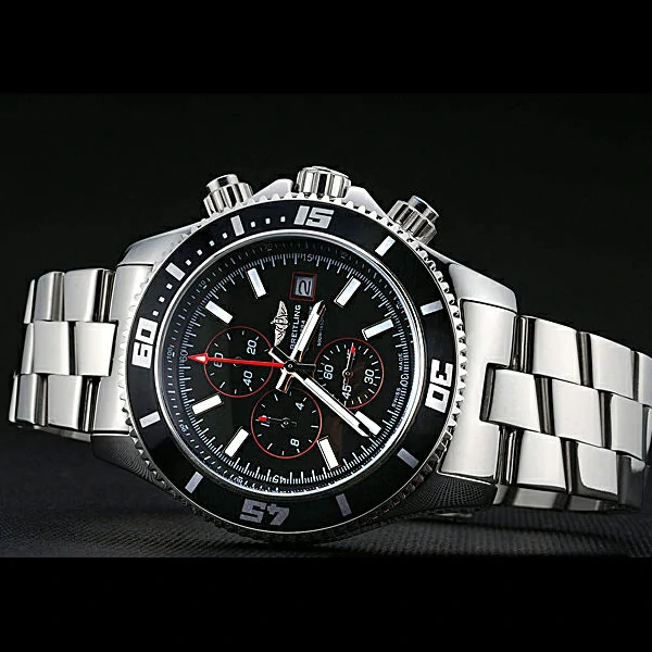 Breitling Superocean Chronograph II Black Dial Stainless Steel Bracelet new60322