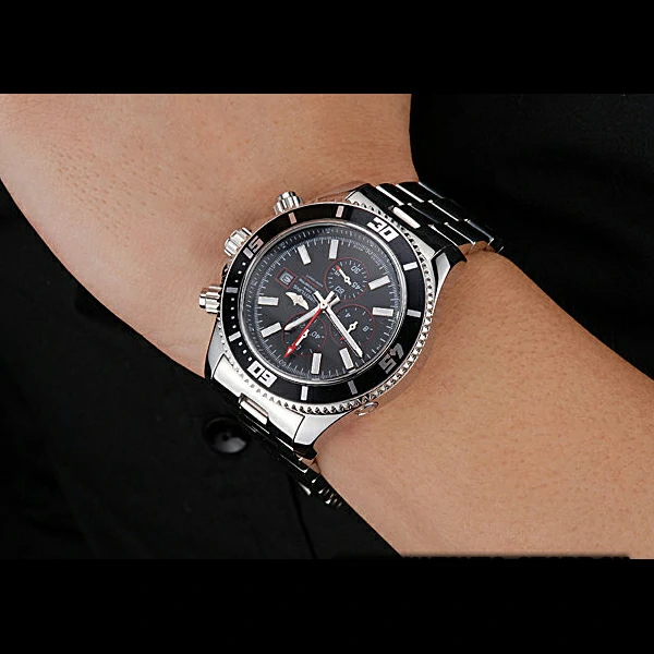 Breitling Superocean Chronograph II Black Dial Stainless Steel Bracelet new60322