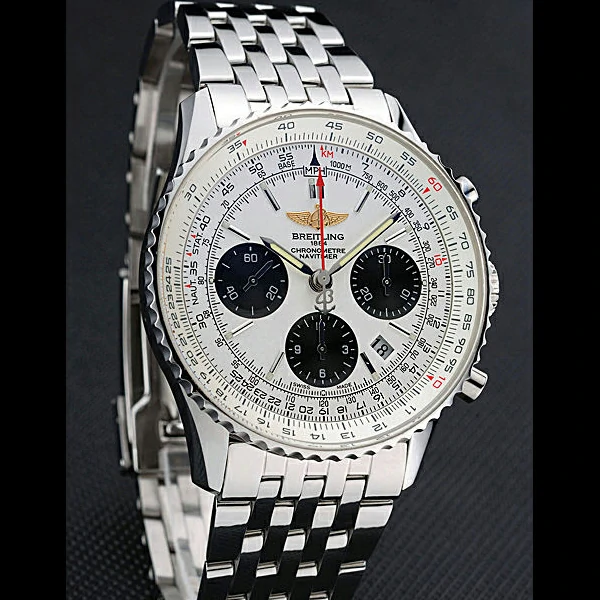 Breitling Navitimer White Dial Stainless Steel Bracelet new60335
