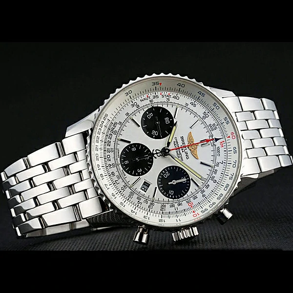 Breitling Navitimer White Dial Stainless Steel Bracelet new60335