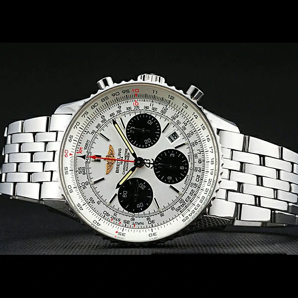 Breitling Navitimer White Dial Stainless Steel Bracelet new60335