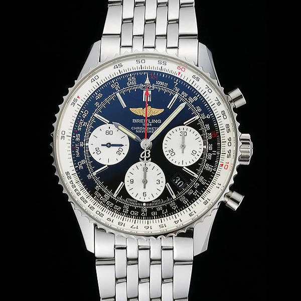 Breitling Navitimer Black Dial Stainless Steel Bracelet new60336