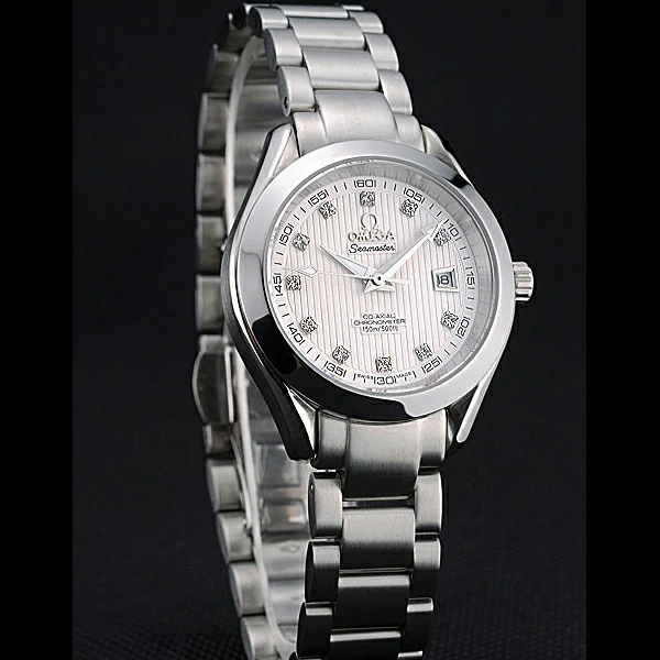 Omega Seamaster Aqua Terra White Dial Diamond Numerals Stainless Steel Bracelet new60337