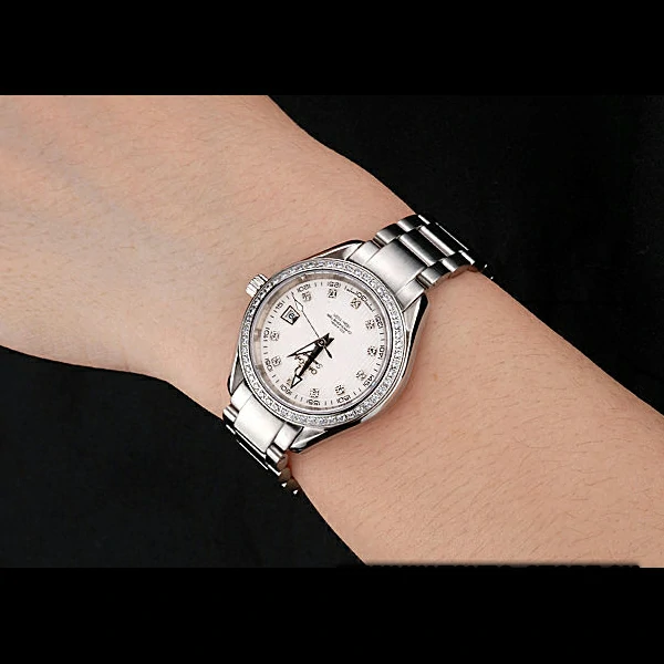 Omega Seamaster Aqua Terra White Dial Diamond Case Stainless Steel Bracelet new60341