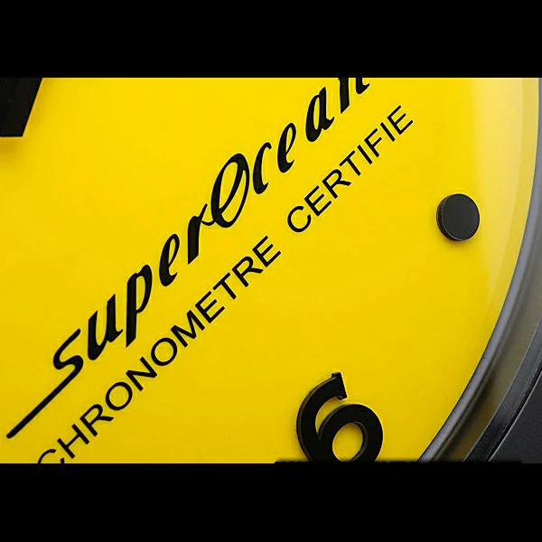 Breitling Superocean Wall Clock Black Yellow new60356