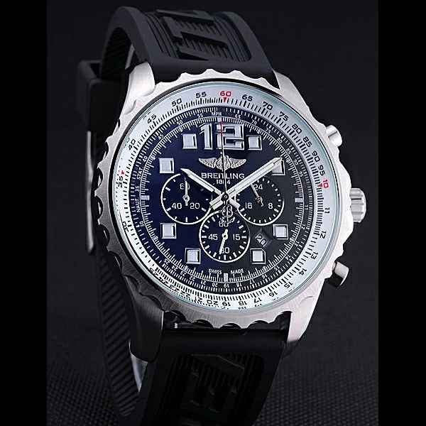 Breitling Professional Chronospace Blue Dial Rubber Bracelet new60393