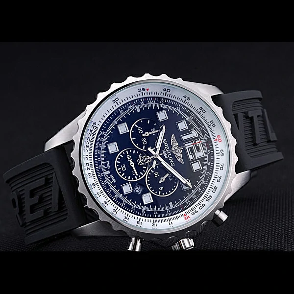 Breitling Professional Chronospace Blue Dial Rubber Bracelet new60393