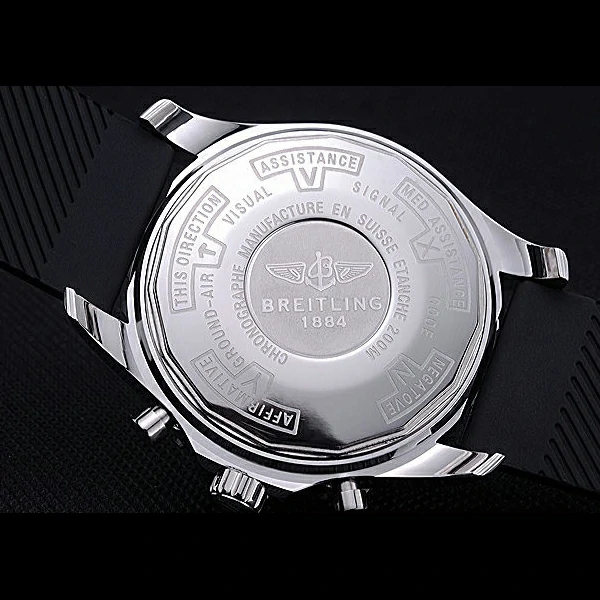 Breitling Professional Chronospace Blue Dial Rubber Bracelet new60393