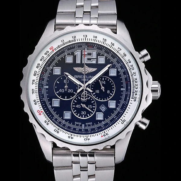Breitling Professional Chronospace Black Dial Stainless Steel Bracelet new60394