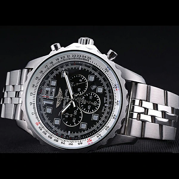 Breitling Professional Chronospace Black Dial Stainless Steel Bracelet new60394