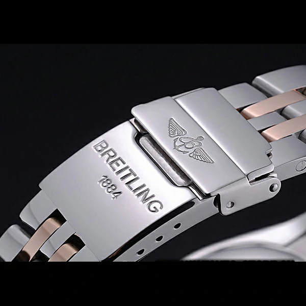 Breitling Chronomat 44 Blue Dial with White Subdials 2 Tone Stainless Steel Bracelet new60399