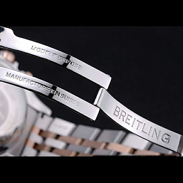 Breitling Chronomat 44 Blue Dial with White Subdials 2 Tone Stainless Steel Bracelet new60399
