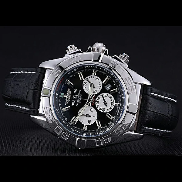 Breitling Chronomat 44 Blue Dial with White Subdials Blue Leather Bracelet new60400