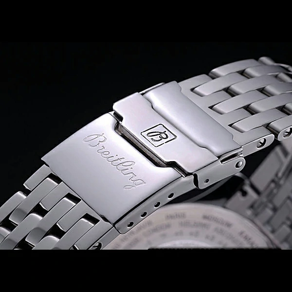 Breitling Navitimer World Black Dial Stainless Steel Bracelet new60401