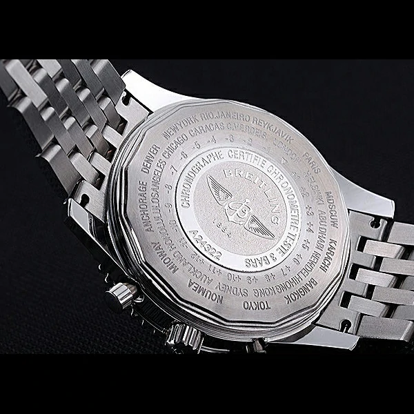 Breitling Navitimer World Black Dial Stainless Steel Bracelet new60401