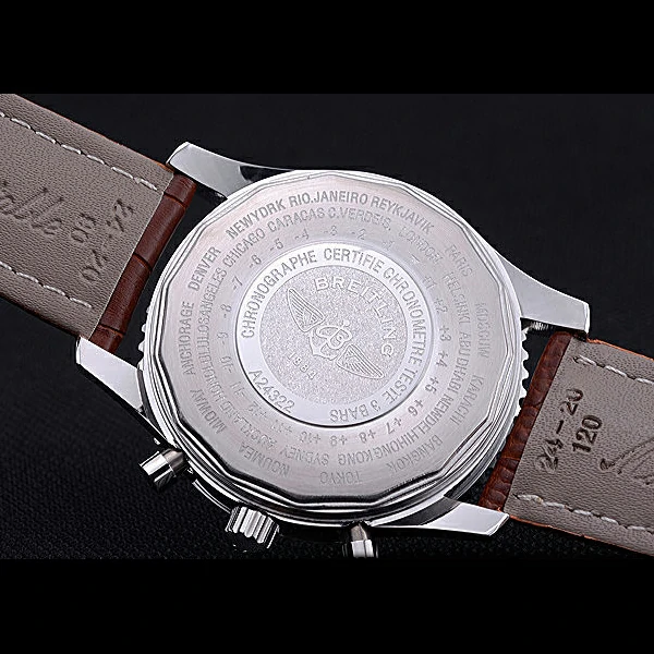 Breitling Navitimer World White Dial Brown Leather Bracelet new60403