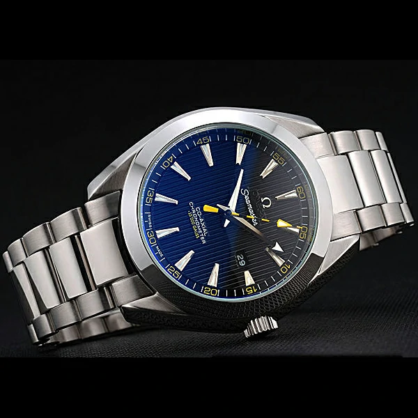 Omega Seamaster Aqua Terra Black Dial Yellow Numerals Stainless Steel Bracelet new60413